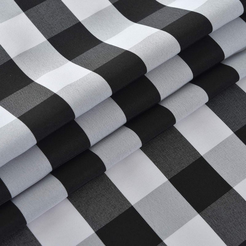 maxmill Checkered Square Tablecloth Waterproof Spillproof Wrinkle Resistant Heavy Weight Soft Gingham Table Cloth for Picnic Dinner and Party Washable Polyester Fabric, 60 x 60 Inch Black and White - Image 4